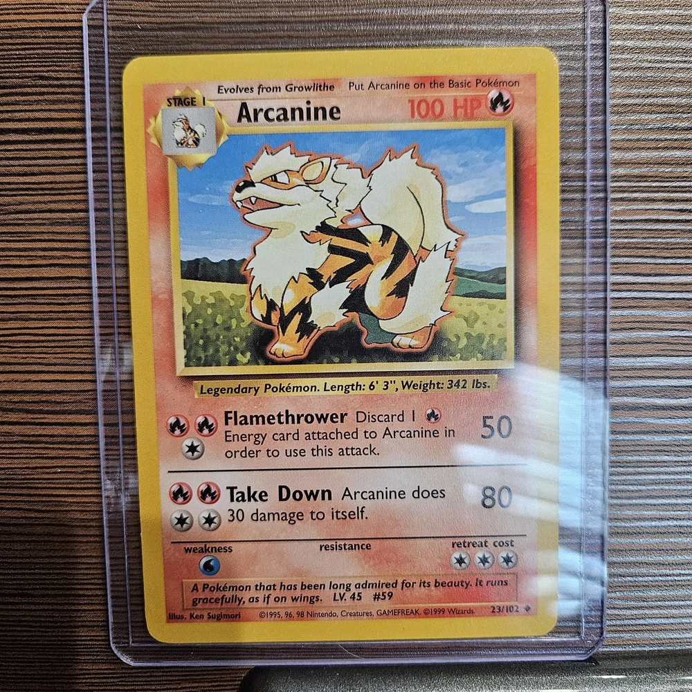 Arcanine 23/102 Base Pokemon Card